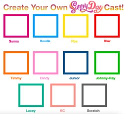 Create Your Own Sunny Day Cast! Meme Template