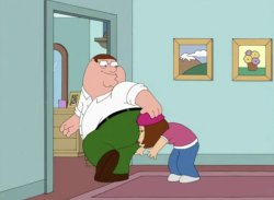 Peter Griffin farting on Meg - family guy Meme Template