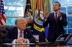 Donald Trump Pete Hegseth War Mongers Killers Epstein files Meme Template