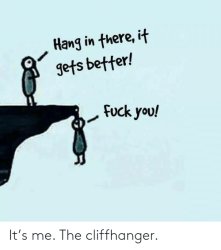 Cliffhanger Meme Template