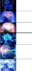 Evolving expanding brain Meme Template