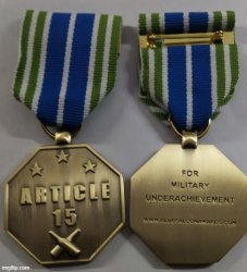 Article 15 medal UCMJ DUI Pete Meme Template