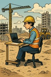 Construction site desk Meme Template