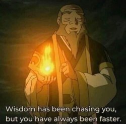 Wisdom has been chasing you Meme Template