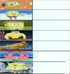BUFF SPONGEBOB BUFFED Meme Template
