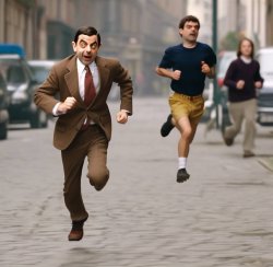 Mr Bean Running Meme Template
