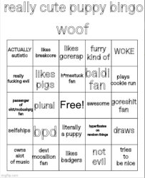 dog bingo Meme Template