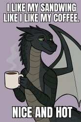 Moonwatcher I Like My Sandwing Like I Like My Coffee Meme Template