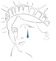 crying statue of liberty Meme Template