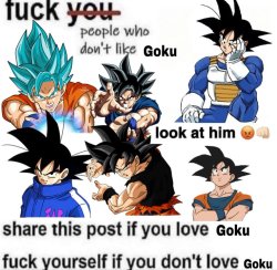 Share if you love Goku Meme Template