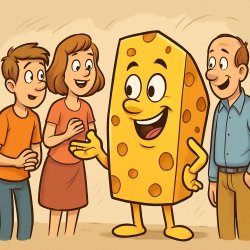 cheese talking to people Meme Template