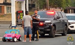 Cop pulling over kid car Meme Template