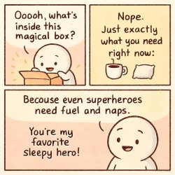 Cute doodle comic, 3 panels, pastel colors, simple round charact Meme Template