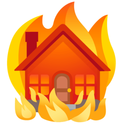 House Burning Meme Template