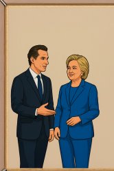 Newsome and Hillary Meme Template