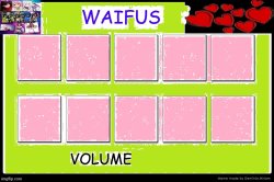 10 waifus Meme Template