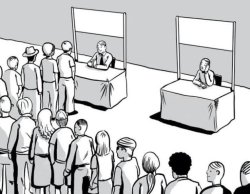 long line of people Meme Template
