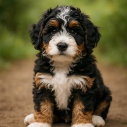 bernedoodle puppy Meme Template