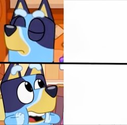bluey drake over under Meme Template