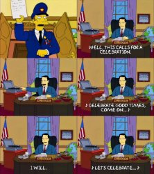 Simpsons Al Gore Celebrate Meme Template