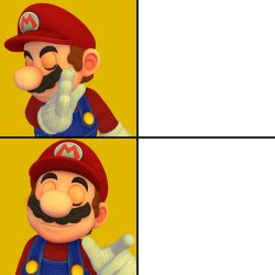 Drake No Yes (Mario Version) Meme Template