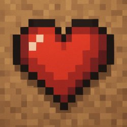 A minecraft heart Meme Template