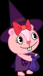 Giggles dress up as witch (htf) Meme Template