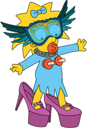 Maggie Simpson goes lady gaga Meme Template