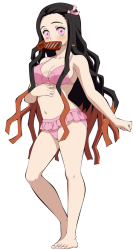Bikini Nezuko-chan Meme Template