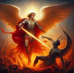 Angel vs Satan Meme Template