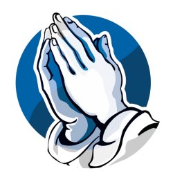 Praying hands blue Meme Template