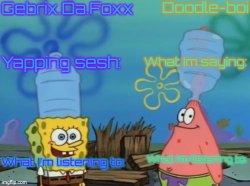 Gebrix and doodle announcement Meme Template