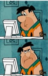 Fred Flintstone Computer Meme Meme Template