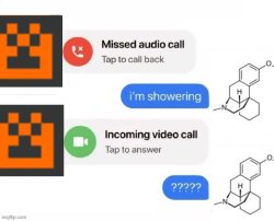 im showering video call Meme Template