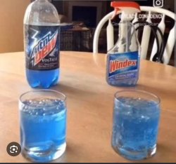 Mountain Dew vs Windex Meme Template