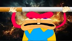 My own crappy oc holding a cigarette Meme Template
