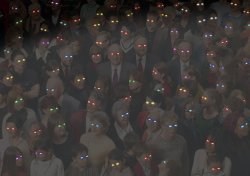 People with eyeshine at night Meme Template