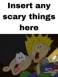 Numbuh 3 and 4 Scream at What Meme Template