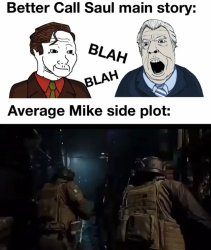 Better call saul main story vs side plot Meme Template
