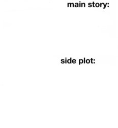 main story vs side plot blank Meme Template