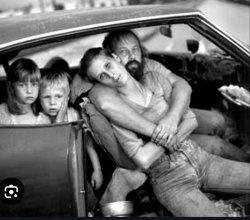 Homeless family living in car Meme Template