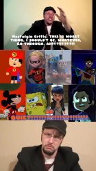 We tell nostalgia critic to Be Quiet! Meme Template