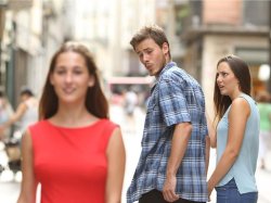 Distracted boyfriend Meme Template