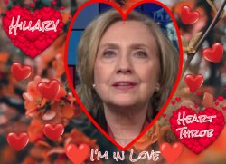Hillary Heart Throb I'm in Love Meme Template
