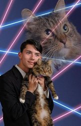 Get with cat headshot Meme Template