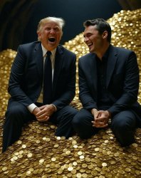 Donald Trump Charlie Kirk Gold Money Wealth Mammon Meme Template