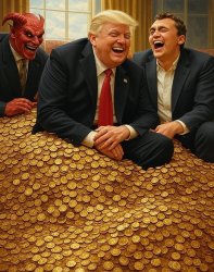 Donald Trump Charlie Kirk Satan Lucifer Gold Oval Office Meme Template