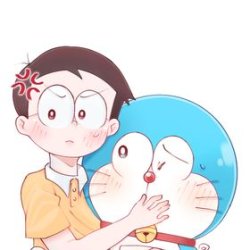 Doraemon Angry & Shutdowned Meme Template