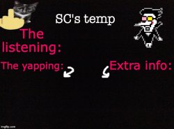 SC's temp <3 Meme Template