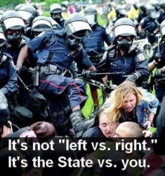 It's not "left vs. right". It's the State vs. you. Meme Template
